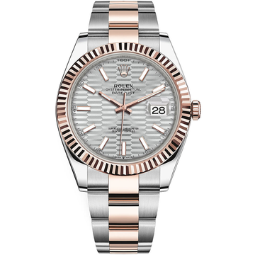 Rolex Datejust 41mm Silver, Fluted Motif Dial Fluted Bezel 126331