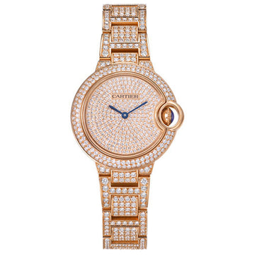 Cartier Ballon Bleu De Cartier 33mm WJBB0044 Diamond Paved Dial