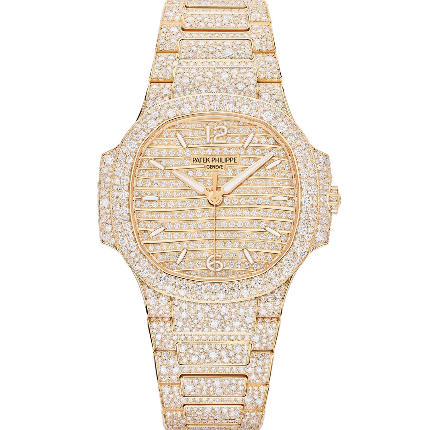 Patek Philippe Nautilus Rose Gold Iced Out Diamond Set 7118/1450R-001