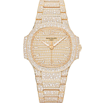 Patek Philippe Nautilus Rose Gold Iced Out Diamond Set 7118/1450R-001