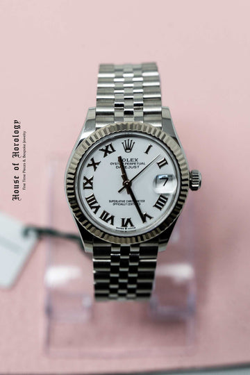 Rolex Datejust Silver Jubilee 31mm White Roman Numeral Dial