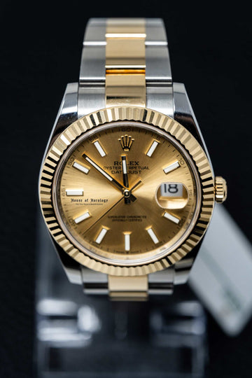 Rolex Two Tone Datejust Champagine Dial 41mm
