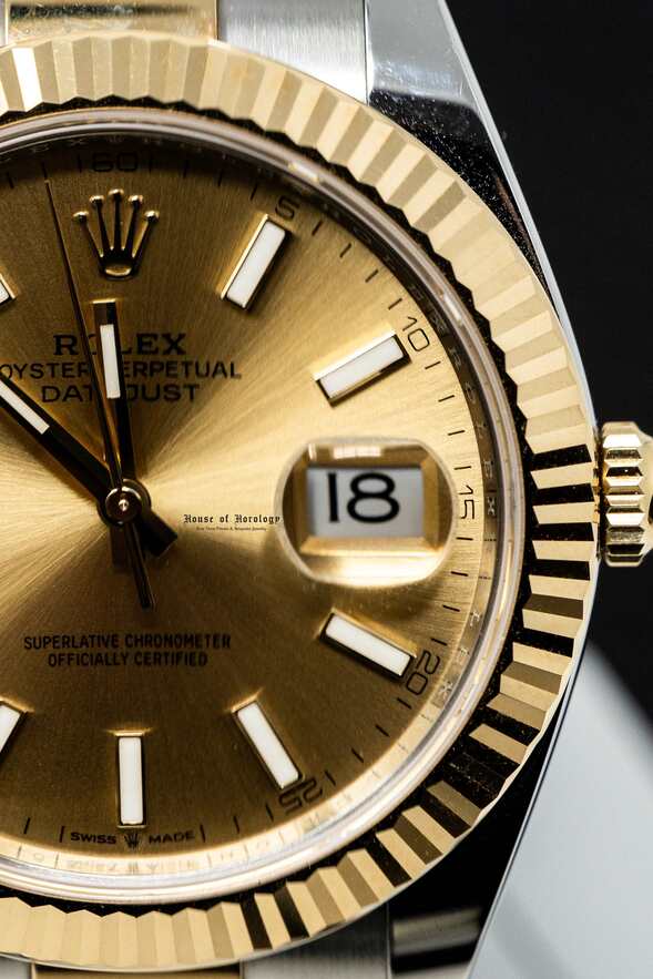 Rolex Two Tone Datejust Champagine Dial 41mm