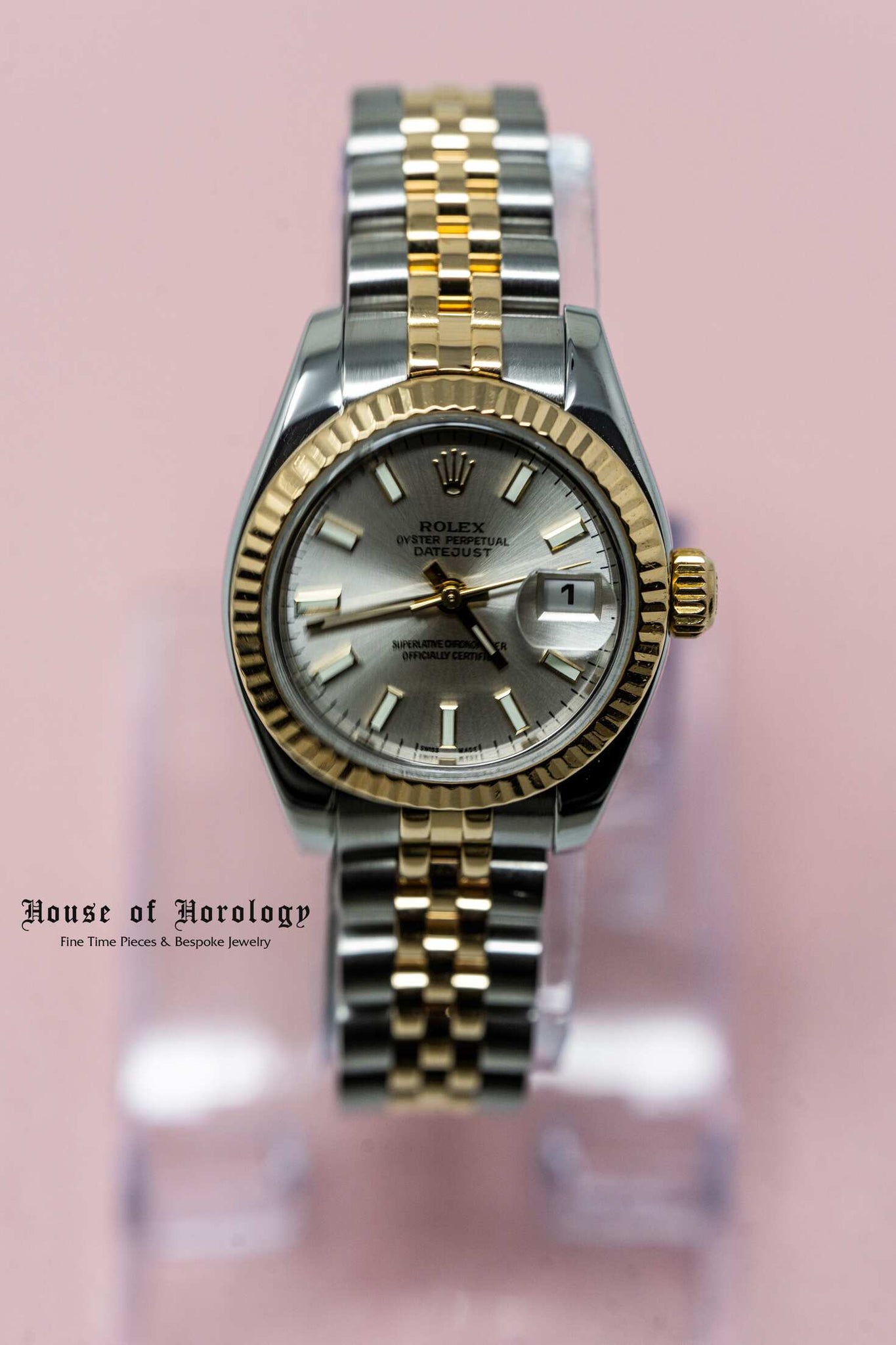 Womens Two Tone Silver Face