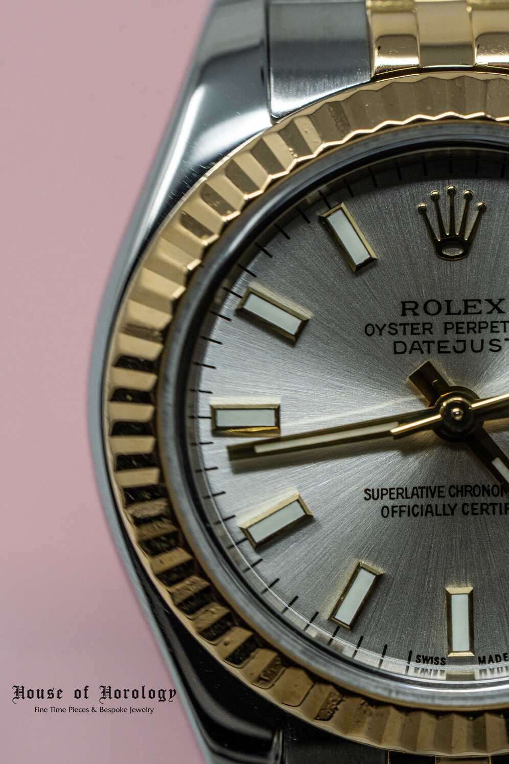 Womens Two Tone Silver Face