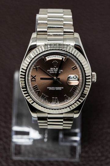 Rolex White Gold Day-Date Choclate Dial 41mm
