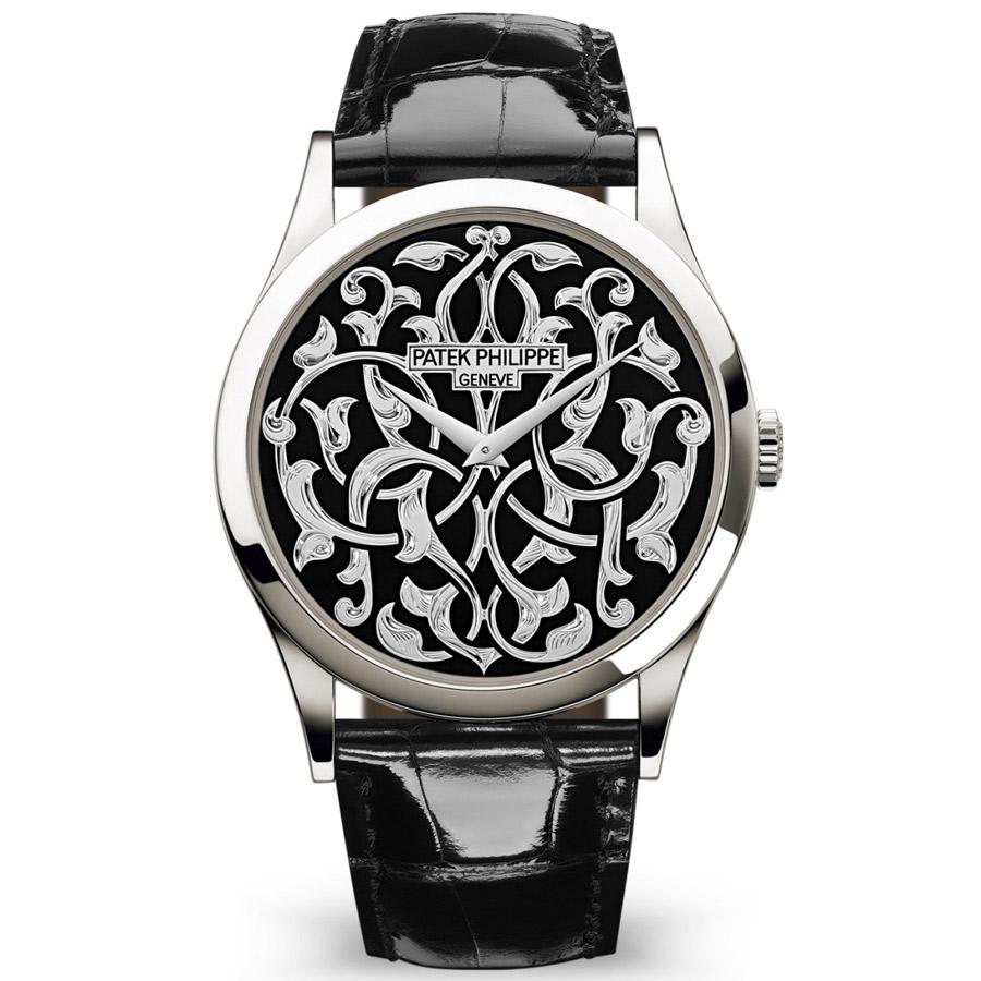 Patek Philippe Calatrava Volutes And Arabesques 38mm 5088-100P-001 Black Enamel Dial