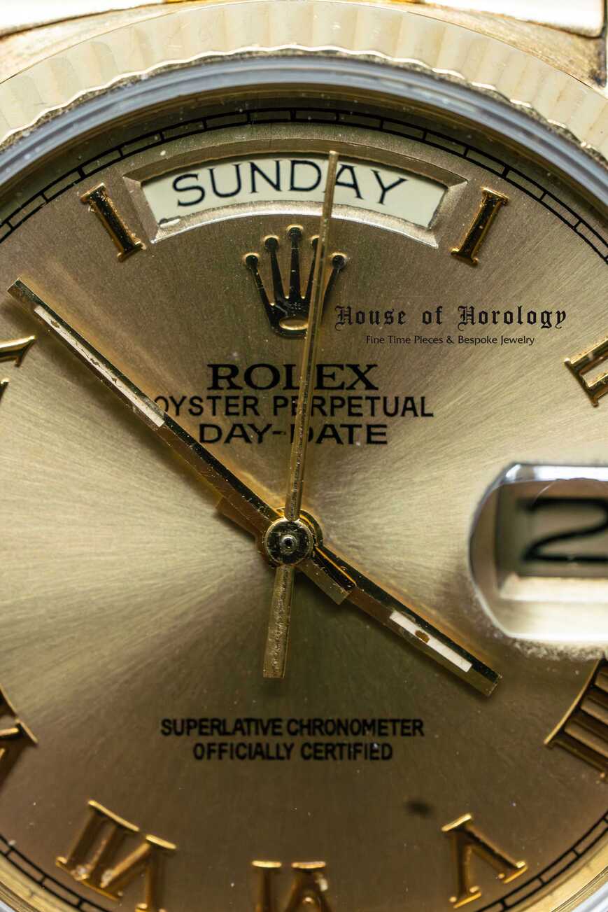 Day-Date Champagne Dial 18K Yellow Gold President Automatic Men's Watch