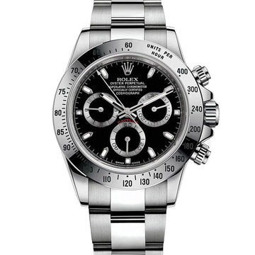 Rolex Daytona 40mm 116520 Black Dial Discontinued Model Full Stickers
