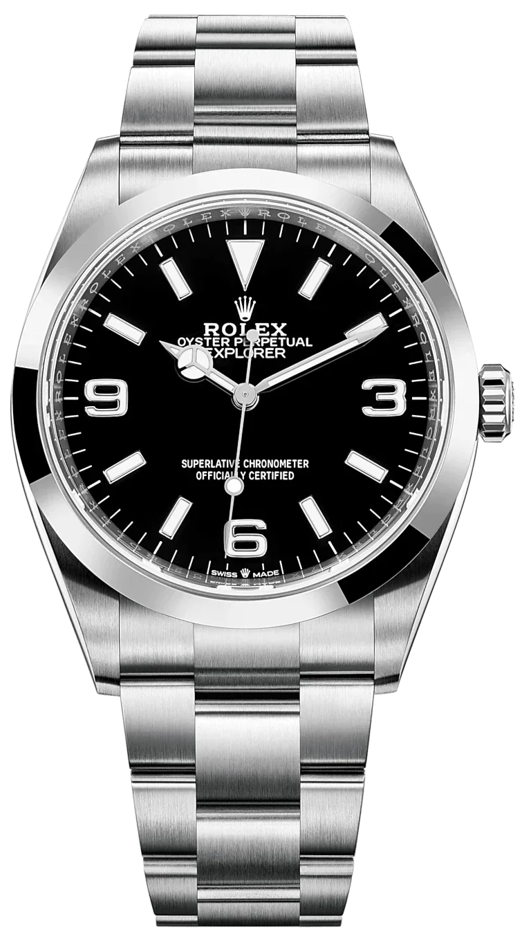 Rolex Explorer Stainless Steel Oyster Perpetual Explorer - Black Dial - Oyster Bracelet 124270