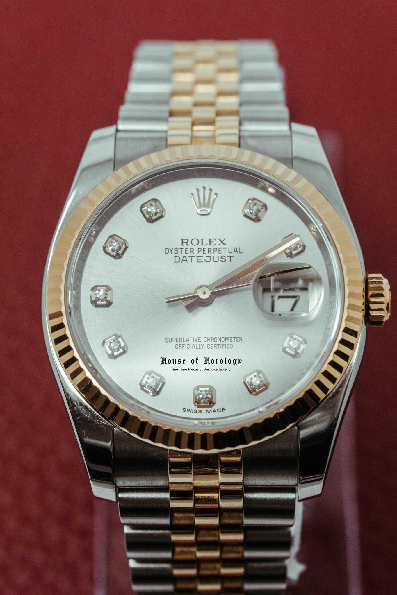 Rolex Yellow Gold Two Tone Datejust Oyster Perpetual