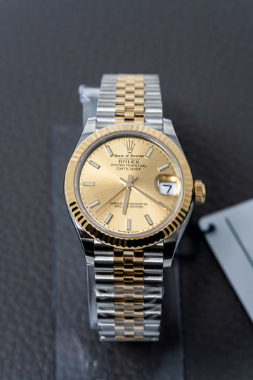Two tone Golden  Dial Steel and 18K Yellow Gold
