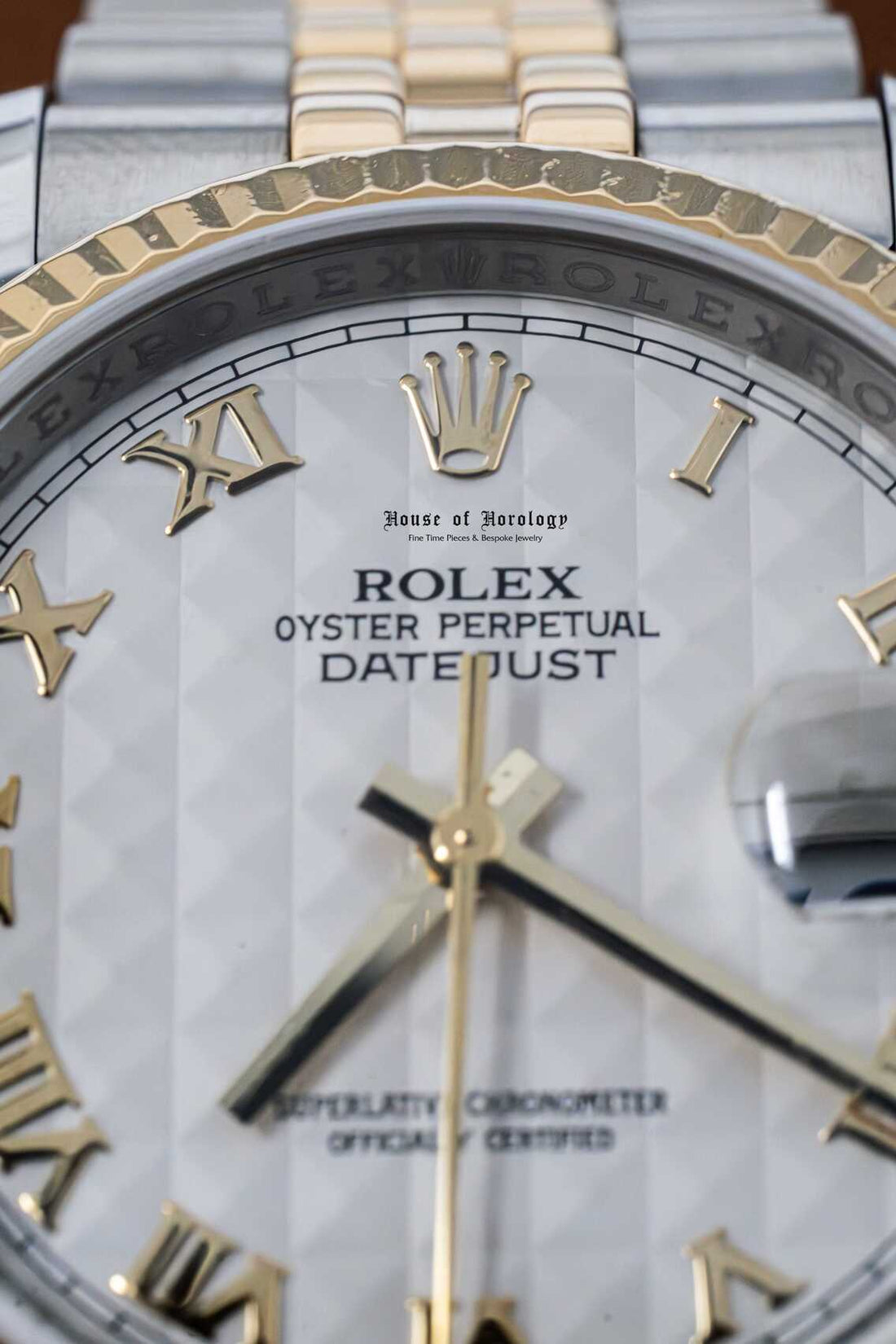 Rolex Two Tone Datejust Oyster Perpetual Roman Numeral Dial