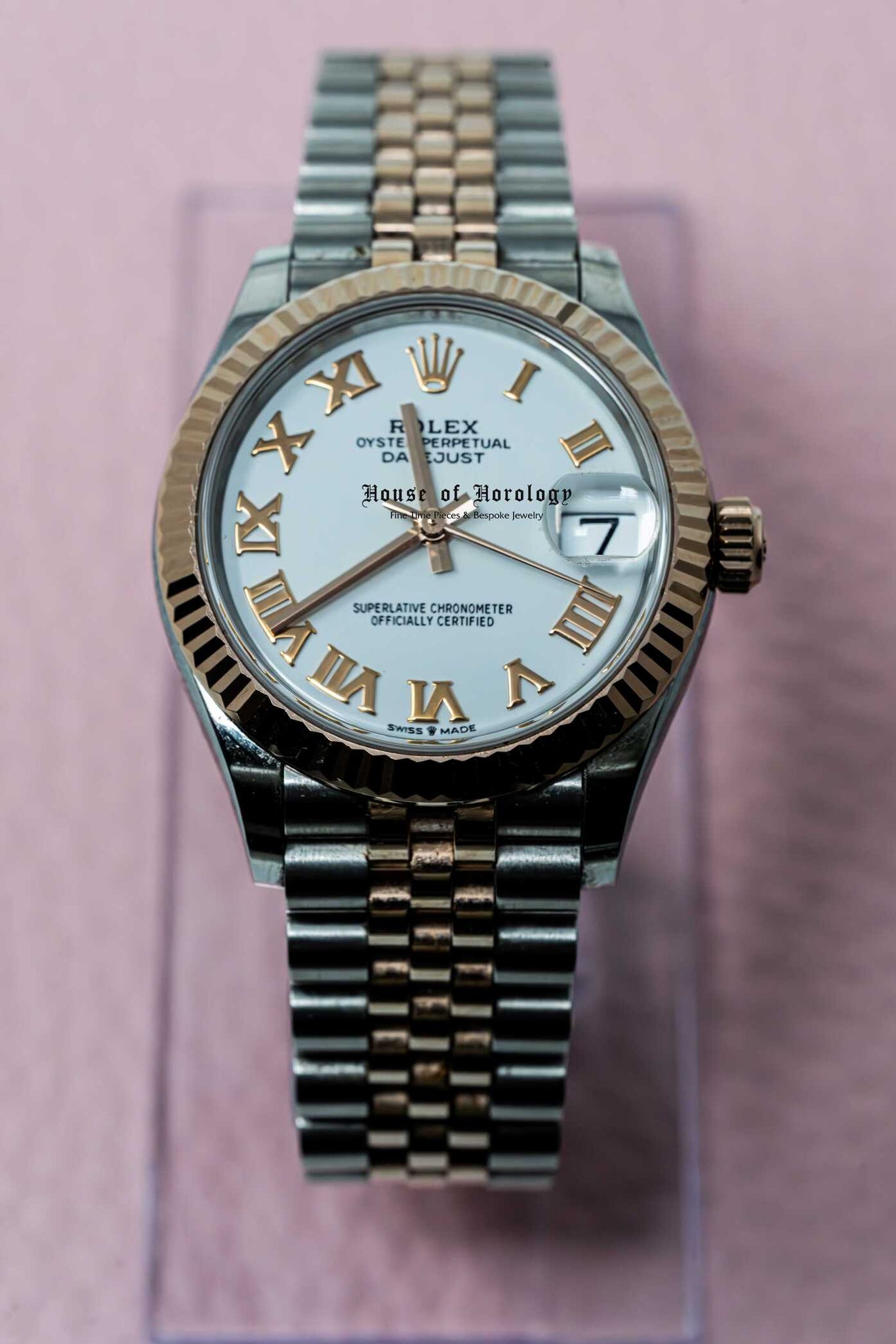 Rolex Datejust Two Tone White Dial Roman Numeral