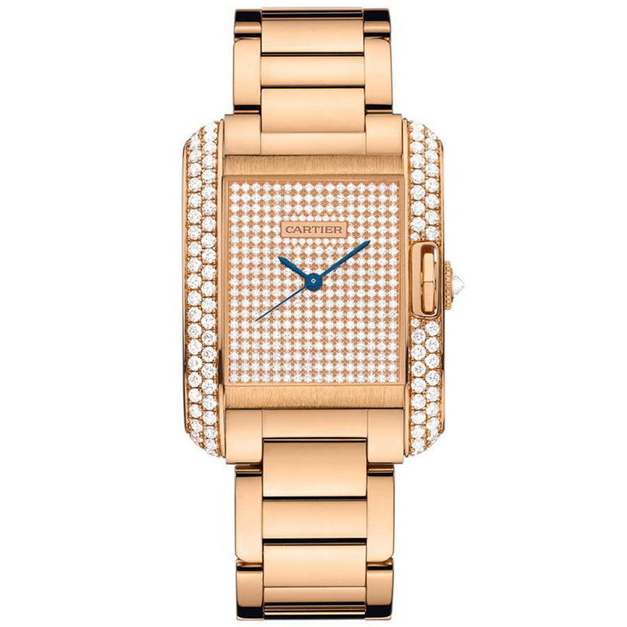 Cartier Tank Anglaise 39mm WT100012 Diamond Dial